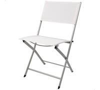 Silla Plegable Jardín Textileno Reforzado, 46x55x81 Cm, Blanco