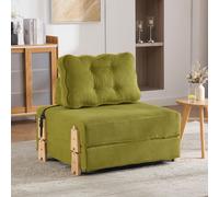 Silla plegable MODFU con funda de cuerda, sofá plegable multifuncional con función de cama, sillón reclinable que sirve como cama para invitados y sillón de relax, color verde