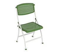 Silla plegable portátil y ligera, diseño de respaldo curvado resistente para el hogar y la oficina, cómoda silla de computadora hueca (C 34 x 20 x 18 pulgadas), fácil de almacenar y transportar