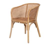Silla Poltroncina Thonet de Madera y Mimbre Bianco Antiguo, Set 1
