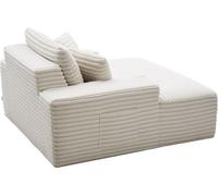 Silla reclinable, 1380 mm. Silla reclinable sin respaldo, para uso interior, moderna, tapizada, de gran tamaño, ideal para leer, con cojines decorativos y reposabrazos. Sofá-cama con asiento profundo