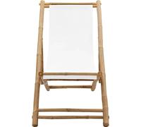Silla reclinable de bambú y lona, marca vidaXL