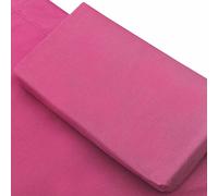 Silla reclinable doble - Tumbona - Cama de bronceado - Silla de playa - Rosa - Tejido Oxford resistente a la intemperie - Toldo solar ajustable