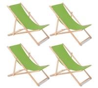 Silla reclinable GreenBlue GB183, fabricada en madera de haya, color verde claro