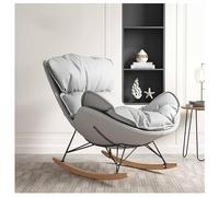 Silla reclinable mecedora para espacios pequeños, para lectura, guardería, relajación, sala de estar, sofá, color gris