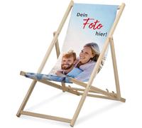 Silla reclinable personalizable, plegable, de madera de haya, con capacidad de hasta 95 kg