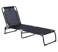 Silla reclinable plegable ajustable para jardín y camping, con 4 posiciones y estructura de acero