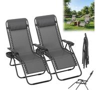 Silla reclinable plegable, extra ancha, ideal para tomar el sol y para el jardín, resistente a la intemperie, con ajuste de respaldo en dos niveles. Silla plegable para camping, balcón y terraza, esta