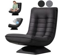 Silla reclinable - Sillón de relax - Silla de jardín - Sillón reclinable - 5 posiciones ajustables - 360° giratoria - Plegable
