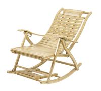 Silla reclinable WISFOR para tomar el sol, con respaldo ajustable, plegable y de bambú