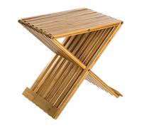 Silla/taburete plegable. color: marrón. dimensiones: 40x32x45cm.