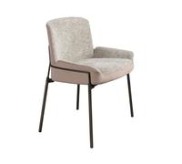 Silla tela gris y terciopelo marrón modelo 4171 angel cerdá s.l.silla de diseño moderno con asiento tapizado en tela color gris y respaldo tapizado en tela aterciopelada color marrón.