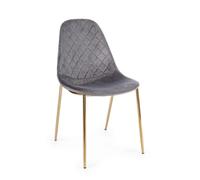 Silla Terry Terciopelo Gris Oscuro