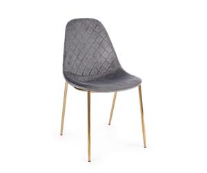 Silla Terry Terciopelo Gris Oscuro