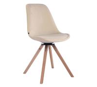 Silla troyes rund en terciopelo crema 56x48x84 cm