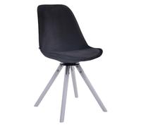 Silla troyes rund en terciopelo negro 56x48x84 cm