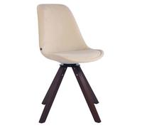 Silla troyes square en terciopelo crema 56x48x84 cm