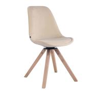 Silla troyes square en terciopelo crema 56x48x84 cm