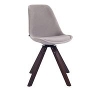 Silla troyes square en terciopelo gris 56x48x84 cm