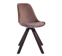 Silla troyes square en terciopelo marrón 56x48x84 cm