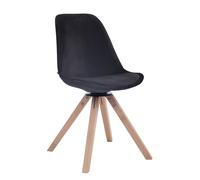 Silla troyes square en terciopelo negro 56x48x84 cm