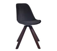 Silla troyes square en terciopelo negro 56x48x84 cm
