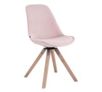 Silla troyes square en terciopelo rosado 56x48x84 cm