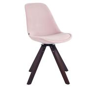 Silla troyes square en terciopelo rosado 56x48x84 cm