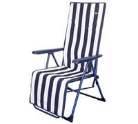 Silla Tumbona Plegable Aktive Garden Multiposición, 147x48x70 Cm, Azul y Blanco