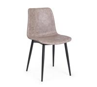 Silla Vintage Kyra Negro Pu Beige
