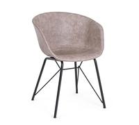 Silla Vintage Warhol Negro Pu Beige