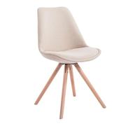 Silla visita toulouse rund en tela crema 56x48x84 cm