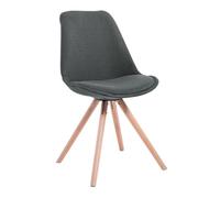 Silla visita toulouse rund en tela gris oscuro 56x48x84 cm