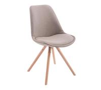 Silla visita toulouse rund en tela gris topo 56x48x84 cm