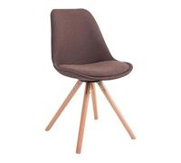 Silla visita toulouse rund en tela marrón 56x48x84 cm