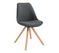 Silla visita toulouse square en tela gris oscuro 56x48x84 cm