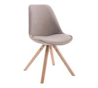 Silla visita toulouse square en tela gris topo 56x48x84 cm