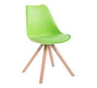 Silla visita toulouse square simil cuero verde 55.5x47.5x83 cm