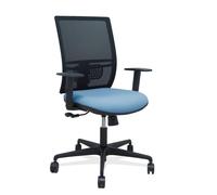 Silla Yunquera sincro malla negra bali azul cielo brazo regulable