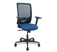 PIQUERAS Y CRESPO Silla Zulema con Mecanismo Sincro, Malla Negra y Asiento Azul Marino