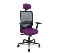 Piqueras Y Crespo Silla Zulema con Mecanismo Sincro, Malla Negra y Asiento Morado