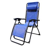 Sillas Ajustables de Gravedad Cero, Sillones de Patio para el hogar Plegables Ligeros para césped/Piscina/jardín/Playa, Puede soportar 150 kg, Azul