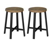 Sillas de comedor 2 unidades - diseño elegante con respaldo cómodo - negro y vintage