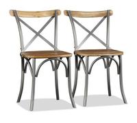 Sillas De Comedor 2 Unidades Madera Maciza De Mango Vidaxl