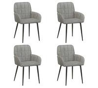 vidaXL Sillas de comedor Terciopelo gris claro 57 x 50 x 85 cm - 4 uds.