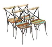 Sillas De Comedor 4 Unidades Madera Maciza Reciclada Vidaxl