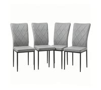 Sillas de comedor 40x42,5x94,5 cm - tapizadas elegantes, 4 unidades, uso comedor/salón - gris oscuro