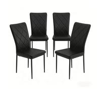 Sillas de comedor 40x42,5x94,5 cm - tapizadas suaves, elegantes, para cocina y salón (4 unidades) - negro