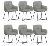 vidaXL Sillas de Comedor 6 uds. Terciopelo Gris Claro
