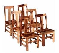 vidaXL: 6 sillas de comedor, madera maciza
